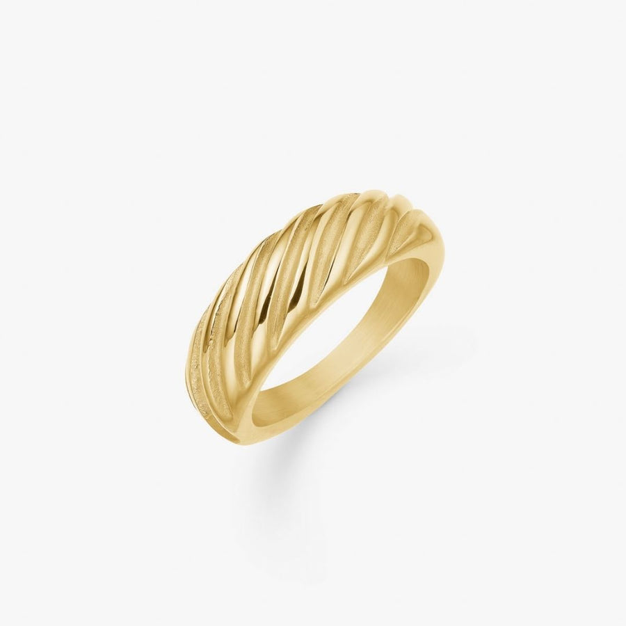 Classic Twist Dome Ring 18K Guldplätering