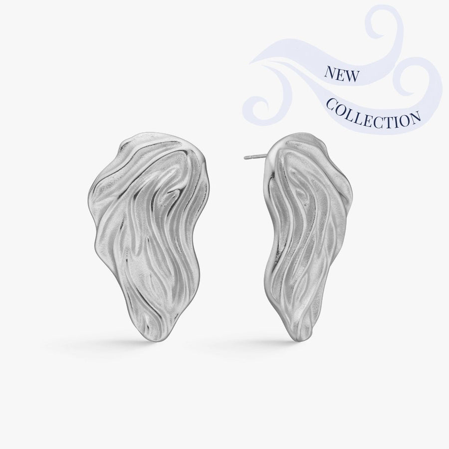 Wind Draped örhängen Silverfärgad