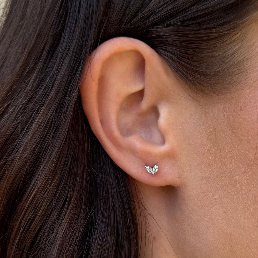 Sparkle Kristall öronstiftar Silverfärgad