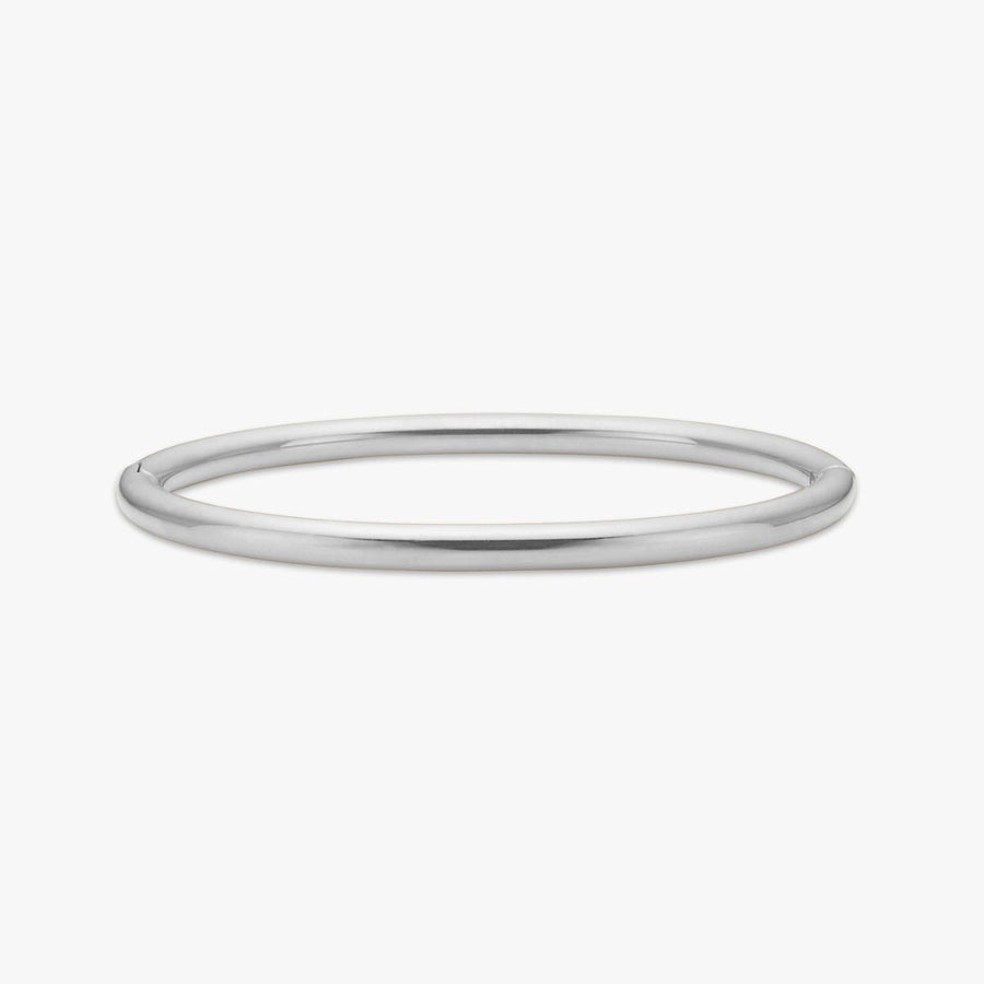 Oval Dome Bangle Silverfärgad