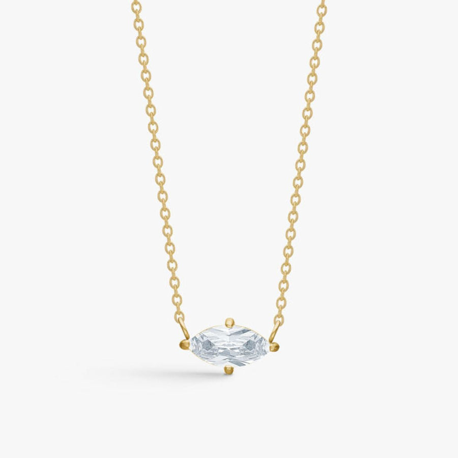 Floating Marquise Kristall Halsband 18K Guldplätering