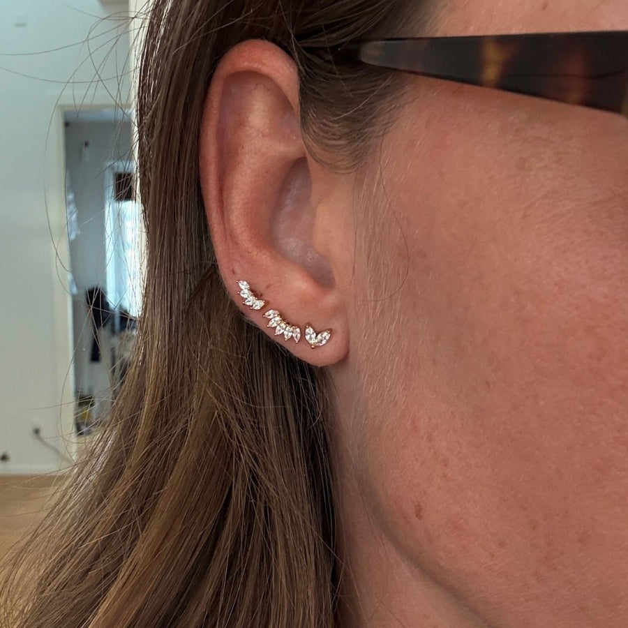 Sparkle Kristall öronstiftar Silverfärgad