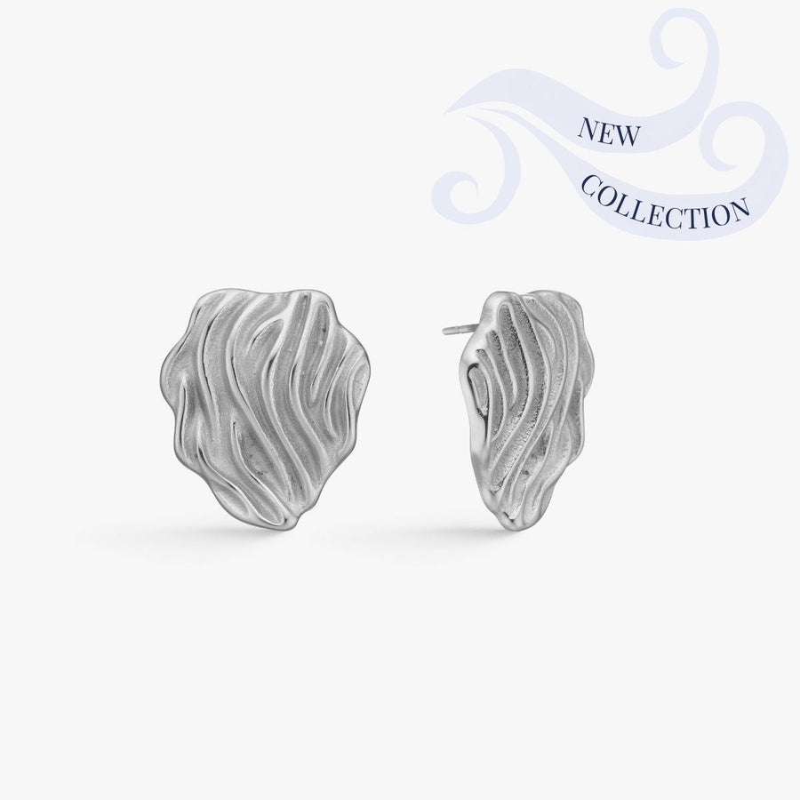 Wind Fold örhängen Silverfärgad