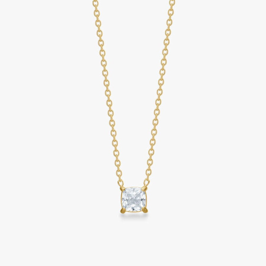 Floating Cushion Kristall Halsband 18K Guldplätering