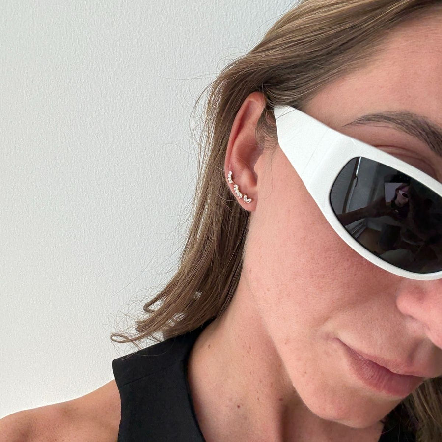Sparkle Kristall öronstiftar Silverfärgad