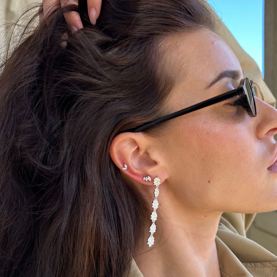 Sparkle Kristall öronstiftar Silverfärgad