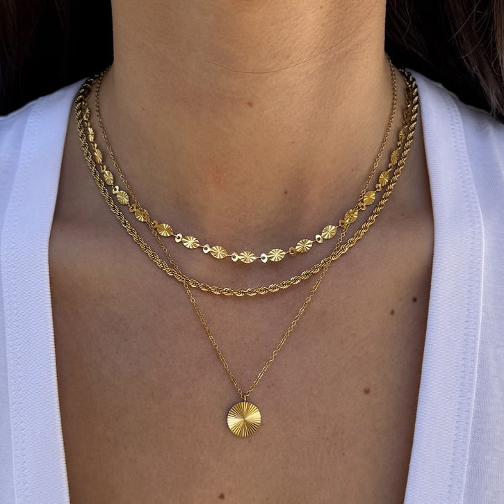 Sun Kiss Choker 18K Guldpläterad