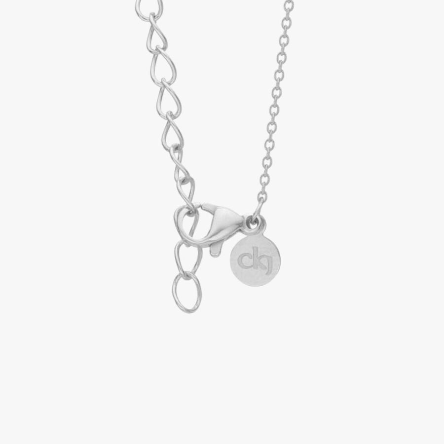 Floating Marquise Kristall Halsband Silverfärgad