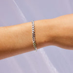 Panser Facet Armband 295S Försilvrad 3mm