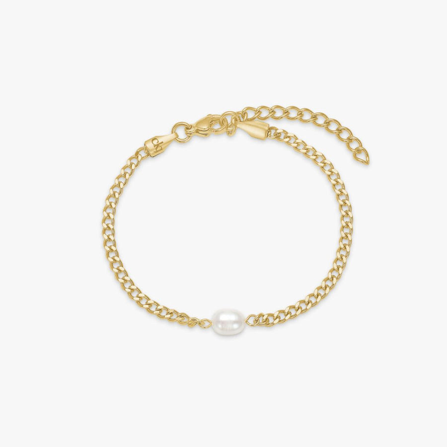 Panser Facet Solo Perle Armbånd 18K Guldbelagt 3mm