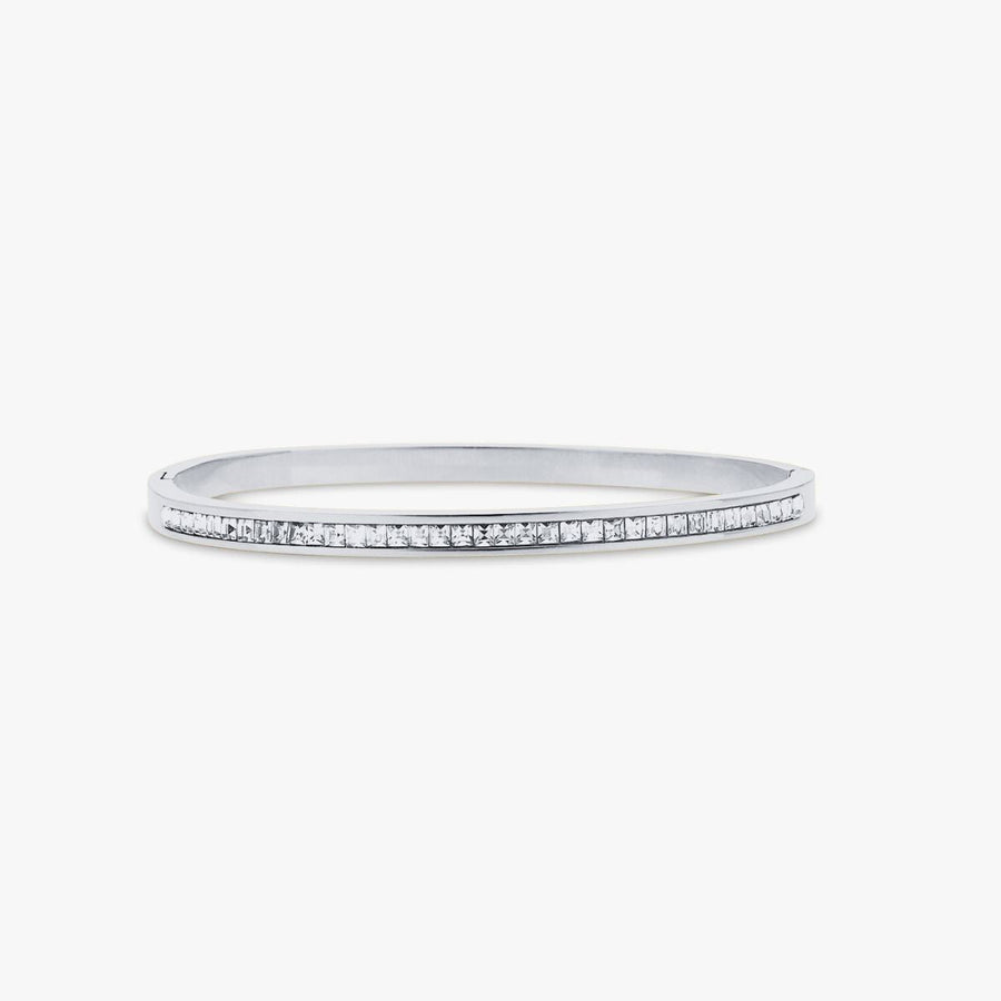 Kristall Bangle Silverfärgad 4mm