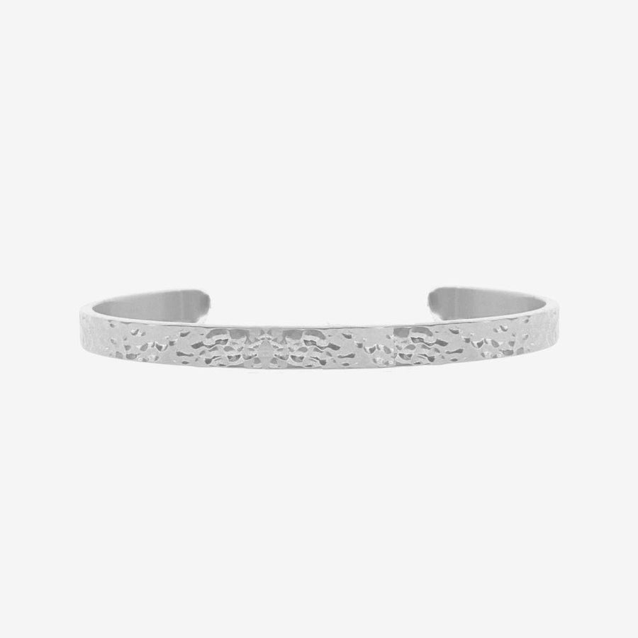 Hamret Bangle 5mm 925S Försilvrad