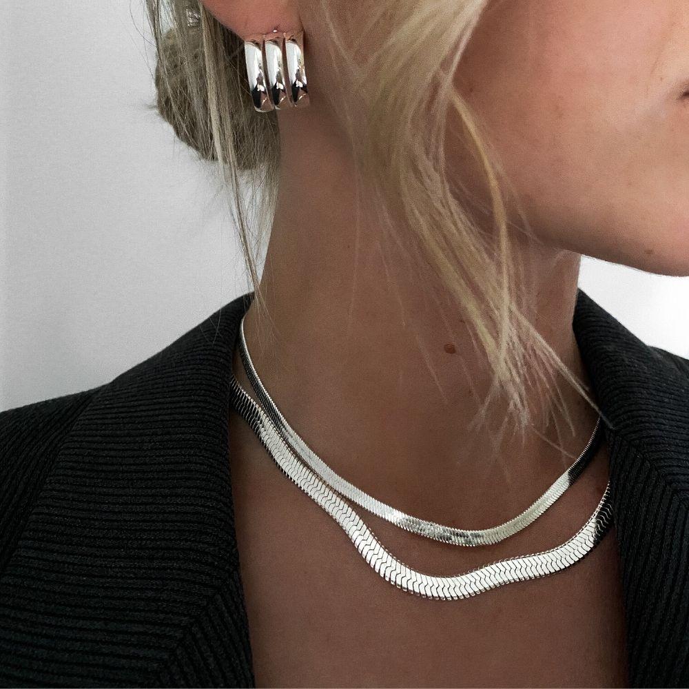 Flad Slangekæde 925 Sølvbelagt 6mm Camilla Krøyer Jewellery